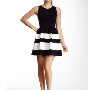 Love…Addy Striped Lower Teacup Black & White Dress (Med)